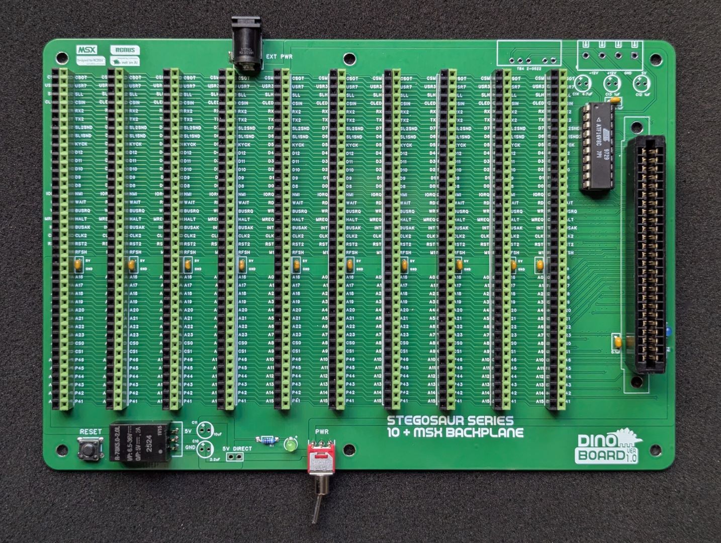 Stegosaur 10 RCBUS + MSX Slot Backplane - Image 2